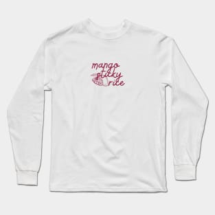 mango sticky rice - maroon red - with sketch Long Sleeve T-Shirt